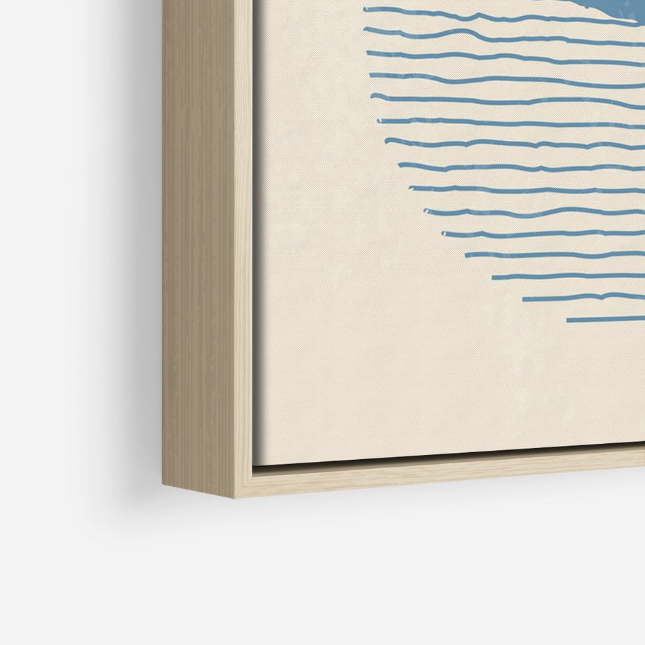 Obraz w ramie 50x70 - Wnętrza Refleksji - geometryczne kształty, koła - rama drewno