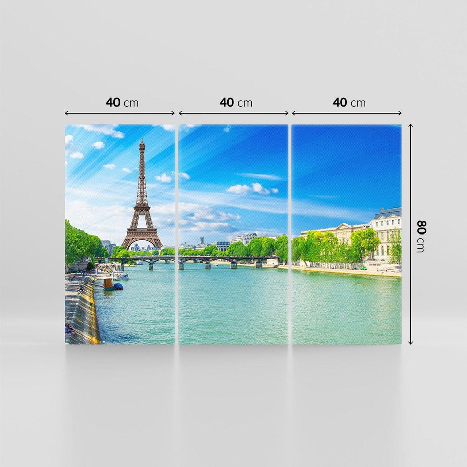 Obraz na płótnie 120x80 - Romantyczne spotkanie - Paryż, Wieża