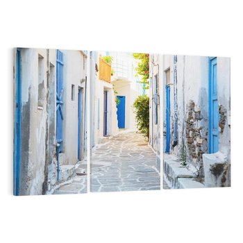 Obraz na płótnie 120x80 - Urok greckiej uliczki - Grecja, wyspa