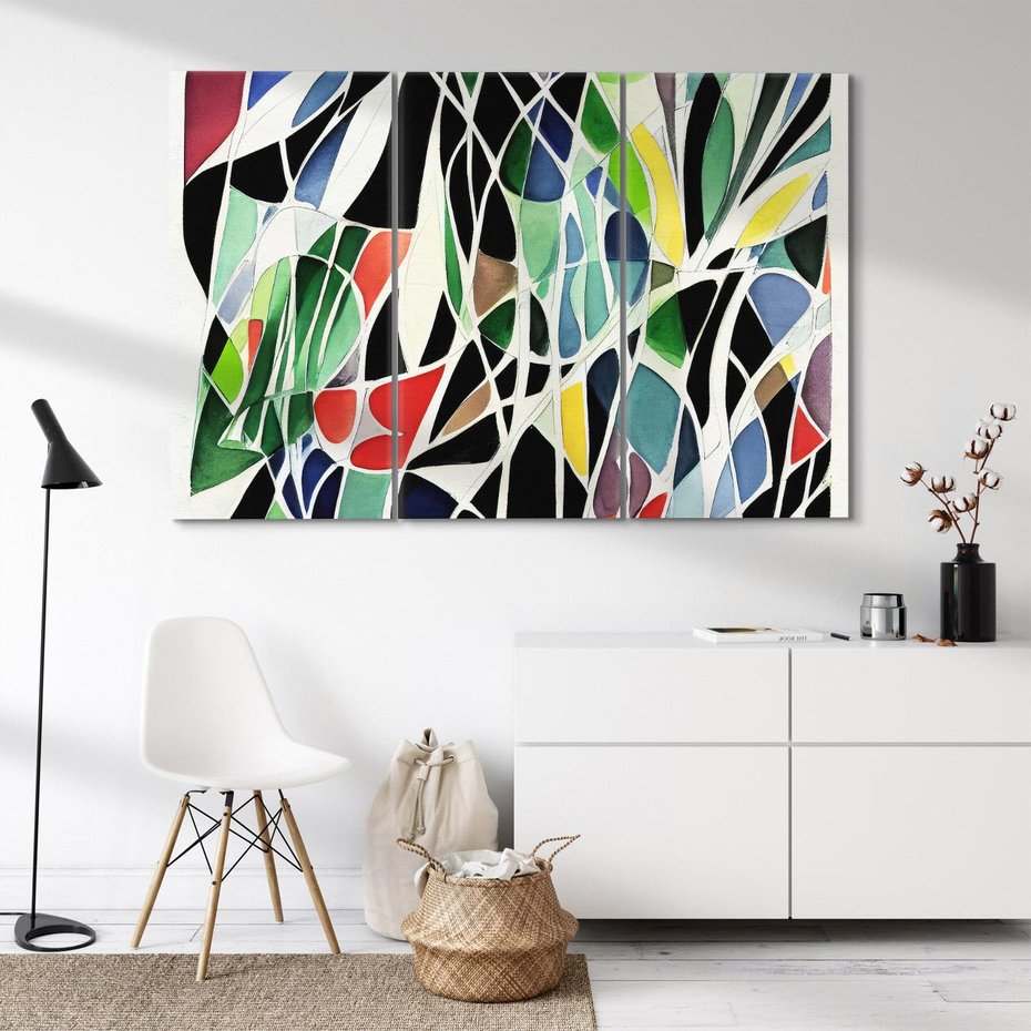 Obraz na płótnie 120x80 - Taniec Plam i Kształtów - abstrakcyjny akwarelowy obraz, plamy