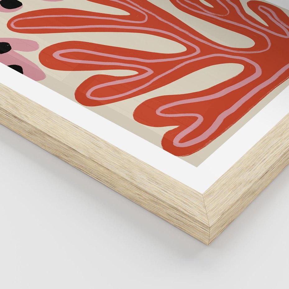 Plakat w ramie 40x50 - Księga Pastelowych Impulsów - abstrakcyjny obraz, plakat - rama drewno