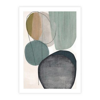 Plakat bez ramy 50x70 - Plama za Plamą - abstrakcyjny obraz olejny, plamy