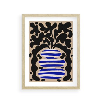 Plakat w ramie 40x50 - Boho Wizje - abstrakcyjny plakat, ciekawe formy - rama drewno