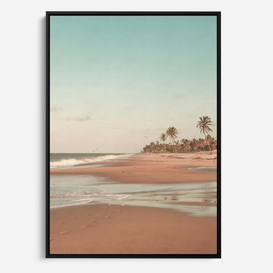 Obraz w ramie 70x100 - Ukojenie na Plaży - fotografia, rajska plaża - rama czarna