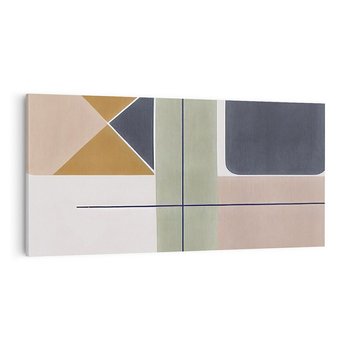 Obraz na płótnie 140x70 - Sztuka Abstrakcji - geometryczne kształty, kolorowe prostokąty