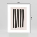 Plakat bez ramy 40x50 - Migotliwa Transformacja Form - minimalizm, czarne pasy