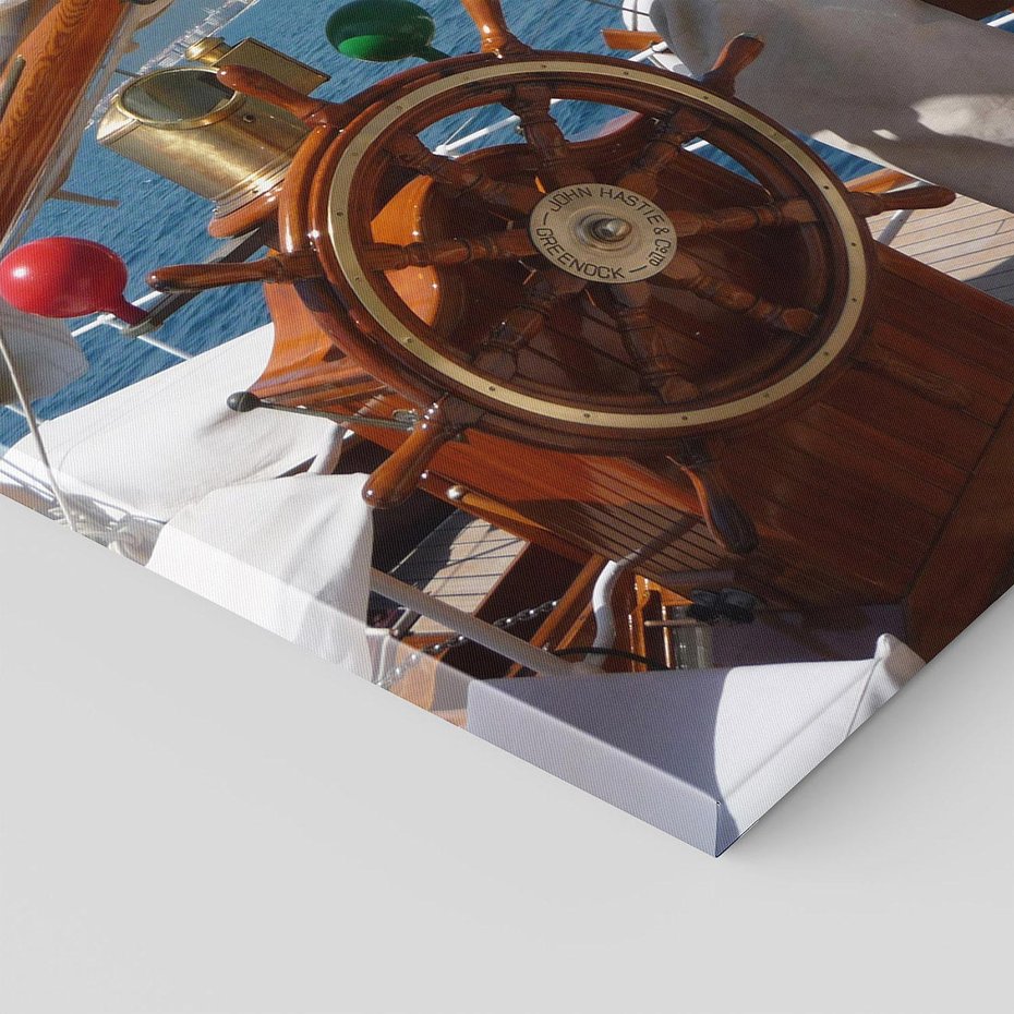 Obraz na płótnie 70x100 - Podróż Morska - statek, ster