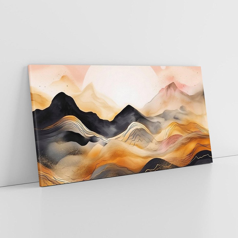 Obraz na płótnie 100x50 - Grafika Zachodu - nowoczesna grafika, odcienie pastelowe