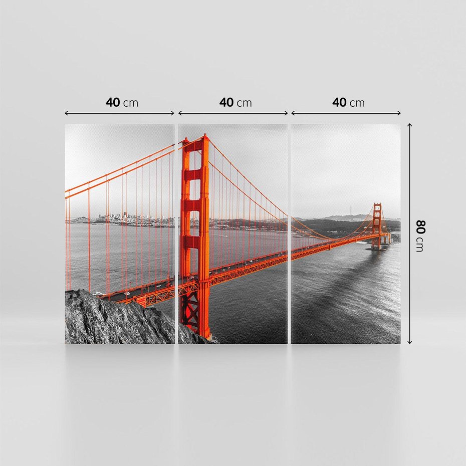 Obraz na płótnie 120x80 - Ikona San Francisco - Most Golden Gate - San, Francisco