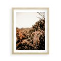 Plakat w ramie 40x50 - Jesienna Harmonia - suche paprocie, jesienny krajobraz - rama drewno