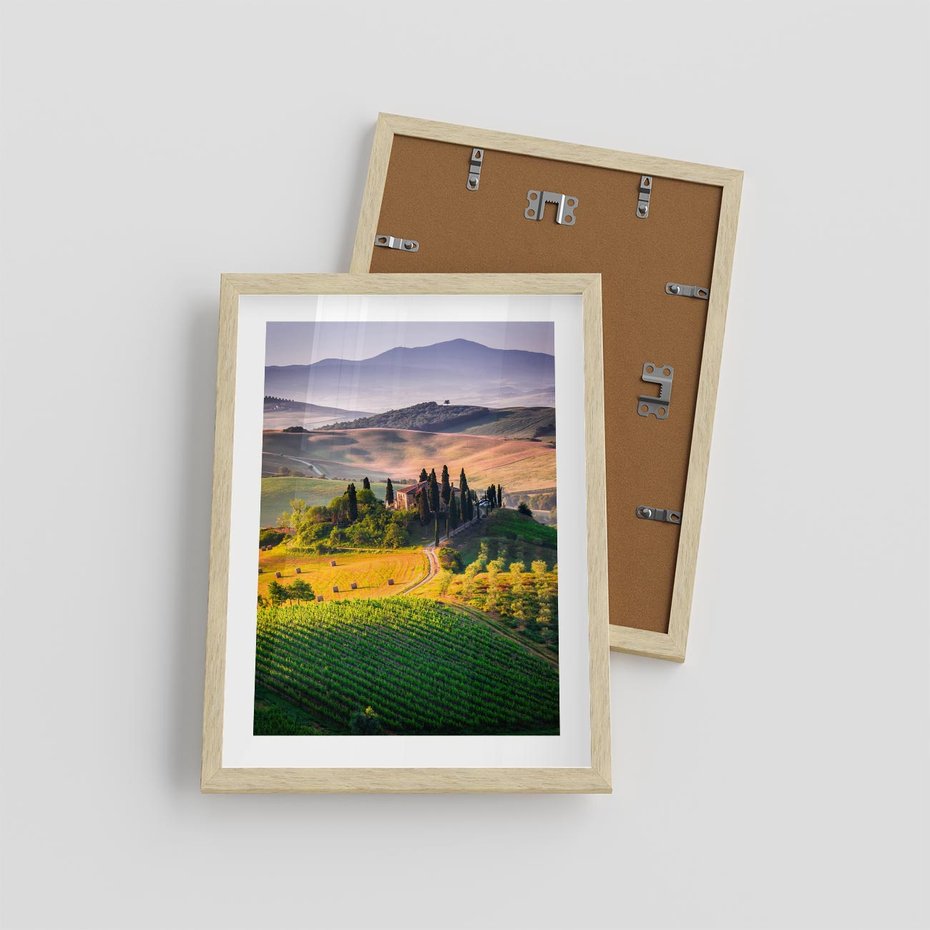 Plakat w ramie 30x40 - Pejzaż w perspektywie - pejzaż, perspektywa - rama drewno