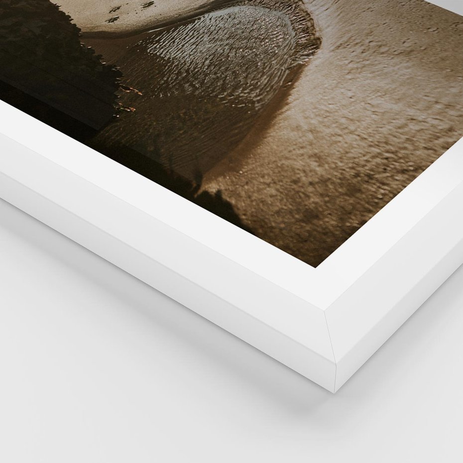 Plakat w ramie 30x40 - Relaksujący Raj - plaża, morze - rama biała