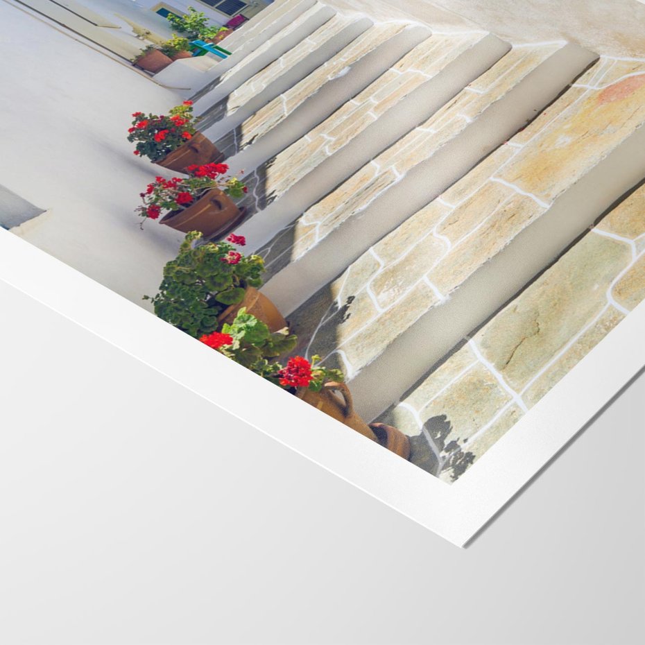 Plakat bez ramy 50x70 - Urok Greckiej Uliczki - grecka, uliczka