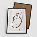 Plakat w ramie 50x70 - Modernistyczne Refleksje - abstrakcyjne szkicowane linie, minimalizm - rama czarna