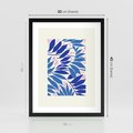 Plakat w ramie 30x40 - Kolorowy Wir - liściasta kompozycja, nowoczesny plakat - rama czarna