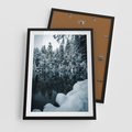 Plakat w ramie 50x70 - Zima nad Jeziorem - krajobraz zimowy, jezioro - rama czarna