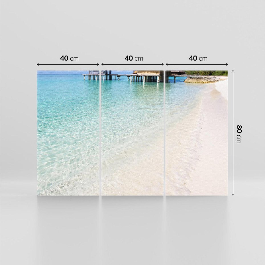 Obraz na płótnie 120x80 - Rajski klimat plaży tropikalnej - plaża, tropiki