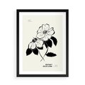 Plakat w ramie 50x70 - Poezja kwiecistej kreski - kwiaty, minimalistyczne - rama czarna