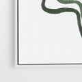 Obraz w ramie 80x120 - Zielony Profil - abstrakcja, zielony portret z profilu - rama biała