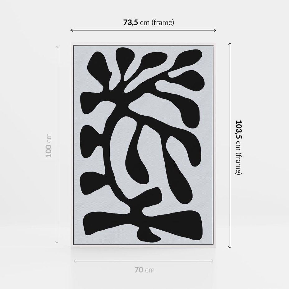 Obraz w ramie 70x100 - Przenikające Refleksje - matisse, sztuka nowoczesna - rama biała