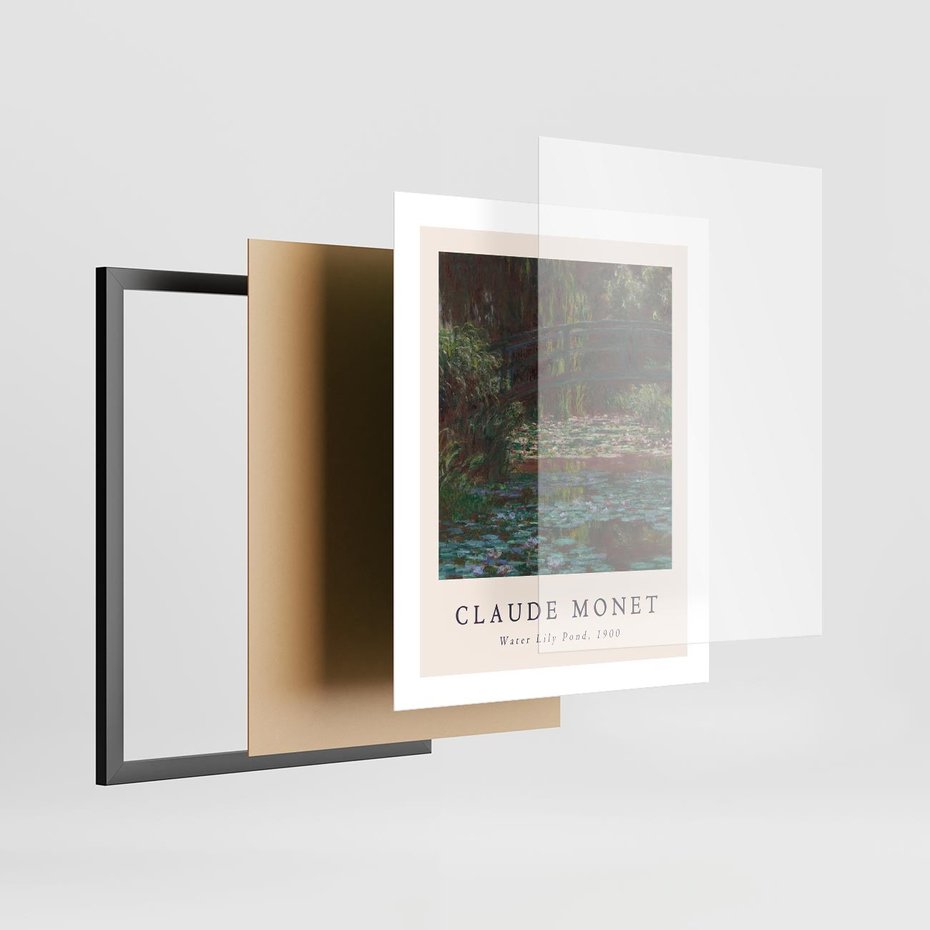 Plakat w ramie 40x50 - Sztuka i Litera - Claude Monet, reprodukcja obrazu - rama czarna