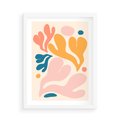 Plakat w ramie 50x70 - Granice Inspiracji - abstrakcyjne dziwne formy, nowoczesny plakat - rama biała