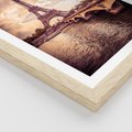 Plakat w ramie 30x40 - Eiffla: ikona Paryża - Eiffla, Paryż - rama drewno