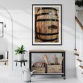 Plakat w ramie 40x50 - Rustykalna Whisky - beczka whiskey, jack daniel's - rama czarna