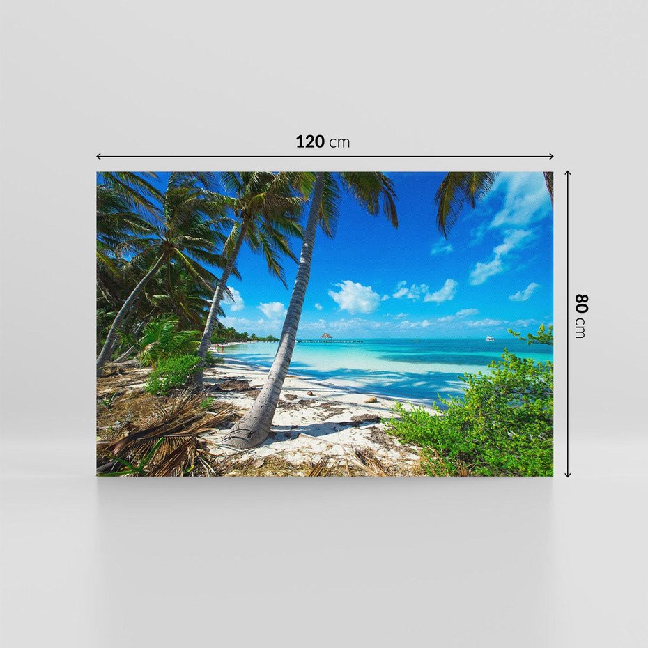 Obraz na płótnie 120x80 - Raj na Tropikalnej Wyspie - tropikalna, wyspa