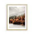 Plakat w ramie 40x50 - Jesienna Mgła - las, góry - rama drewno