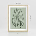 Plakat w ramie 30x40 - Energetyczne Ekspresje Natury - zielony plakat, roślinne motywy - rama drewno