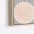 Obraz w ramie 50x70 - Przenikające Kształty - abstrkacyjna nowoczesna sztuka, koła okręgi - rama drewno