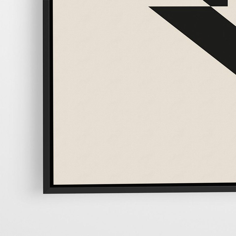 Obraz w ramie 50x70 - Rozkwitająca Abstrakcja - abstrakcyjne geometryczne kształty, minimalizm - rama czarna