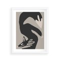 Plakat w ramie 40x50 - Ekspresja Skandynawskiego Światła - skandynawska sztuka, lis - rama biała