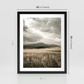 Plakat w ramie 40x50 - Nostalgiczny Krajobraz - pole, krajobraz - rama czarna
