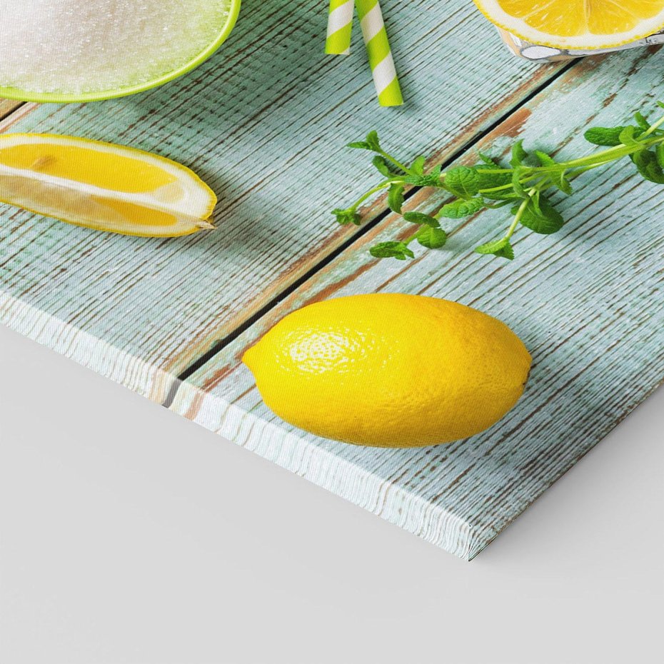 Obraz na płótnie 120x80 - Cytrynowe Orzeźwienie - cytryny, lemoniada