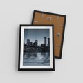 Plakat w ramie 30x40 - Nocne pejzaże miasta - miasto, nocą - rama czarna