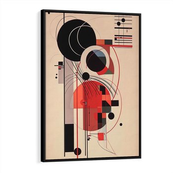Obraz w ramie 50x70 - Rozbijające Granice Dźwięku - modernistyczny obraz, styl bauhaus - rama czarna