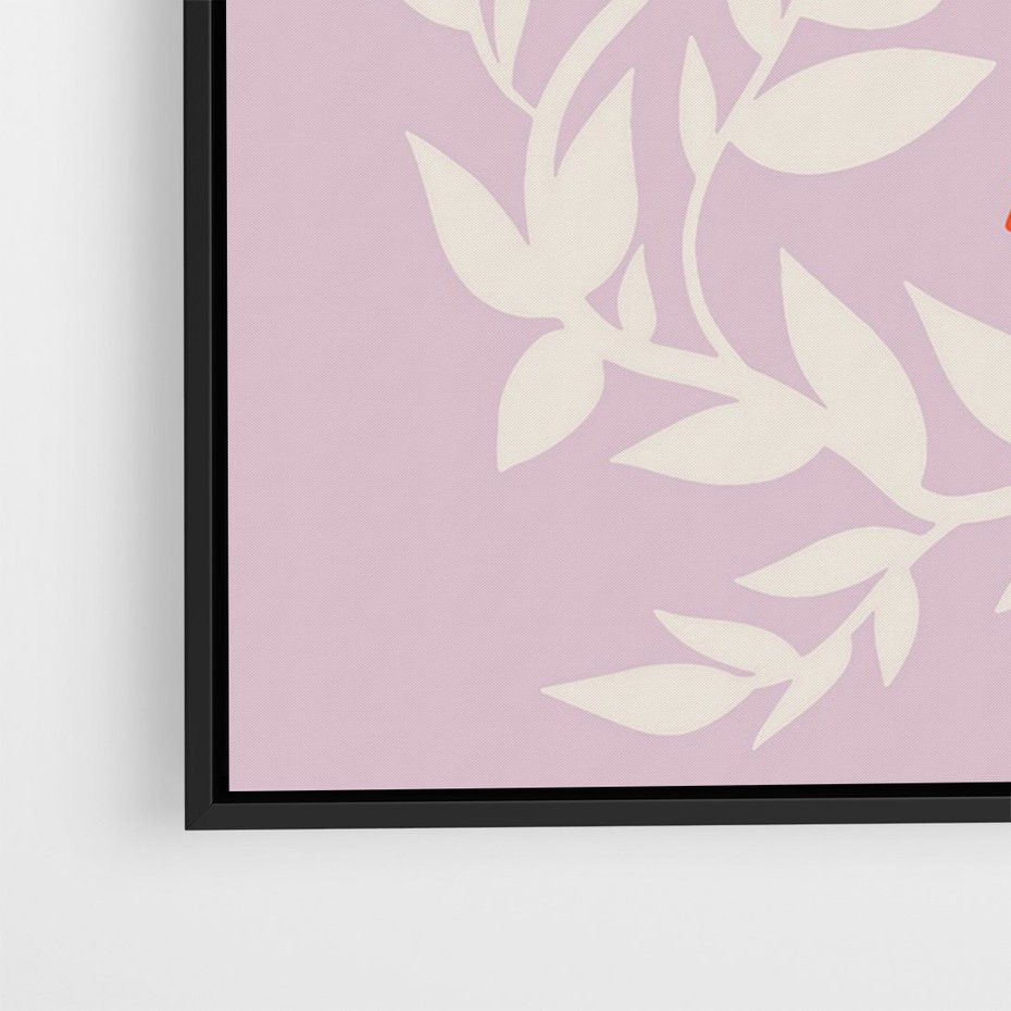 Obraz w ramie 50x70 - Kwiatowa Kreatywność - nowoczesny plakat, roślinne motywy - rama czarna