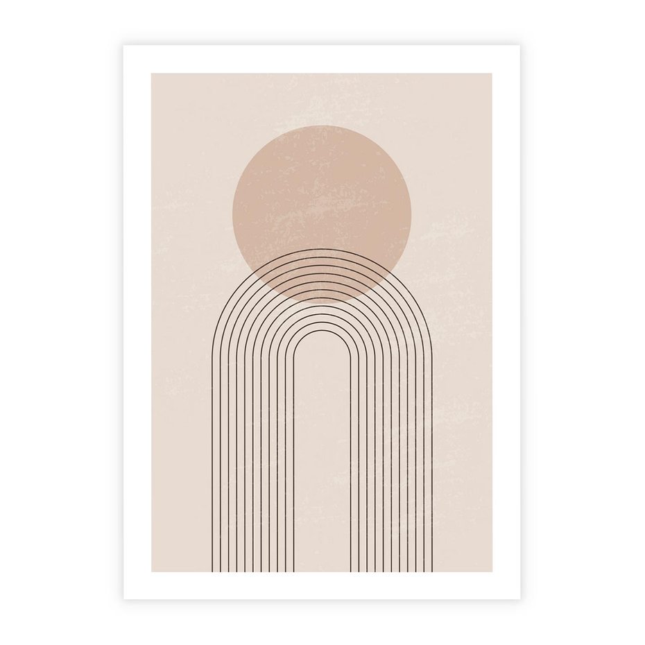 Plakat bez ramy 30x40 - Konturem Zdefiniowane - boho plakat, minimalizm