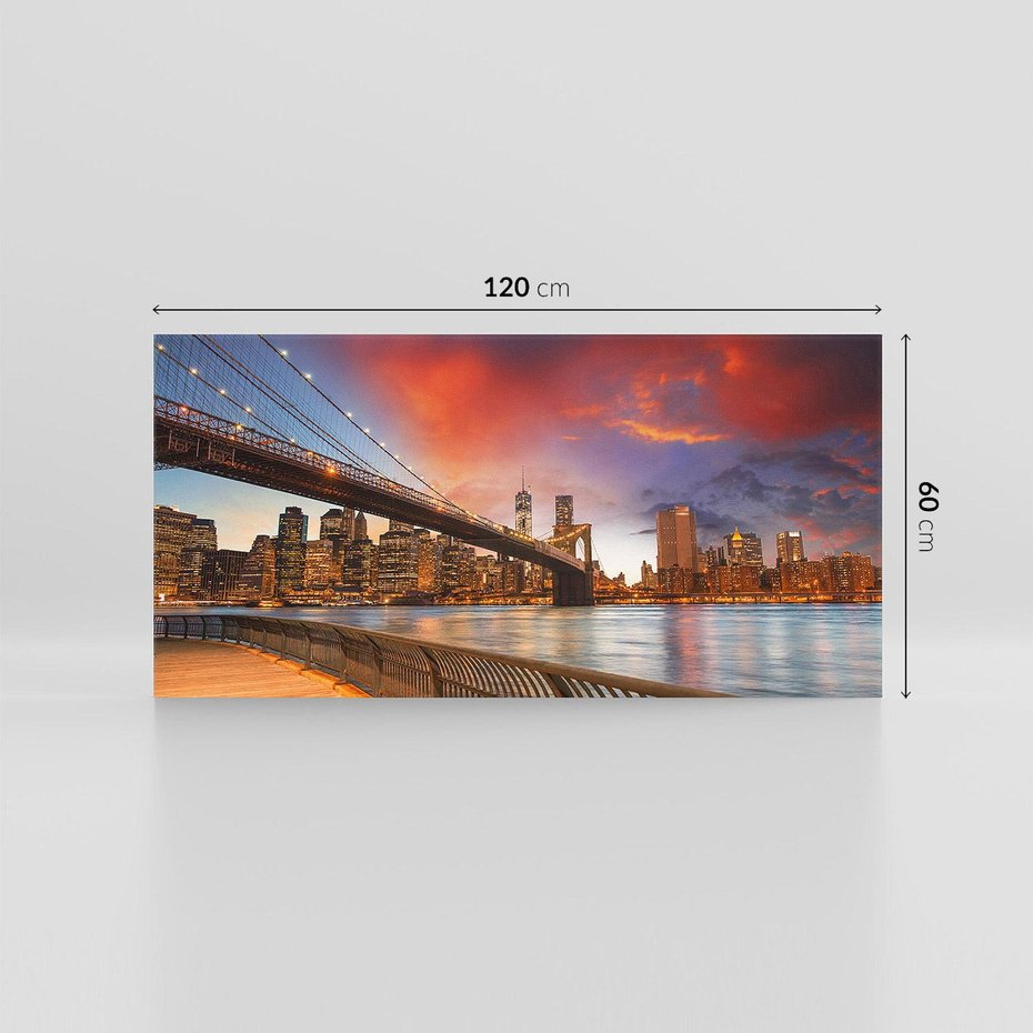 Obraz na płótnie 120x60 - Magia zachodu słońca nad mostem - zachód, słońca