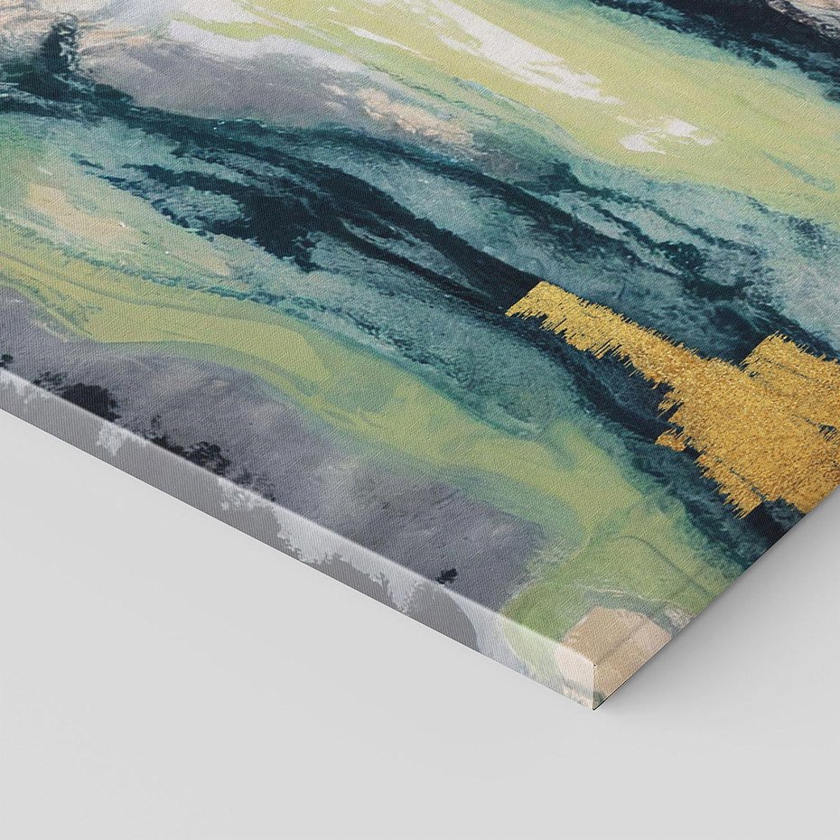 Obraz na płótnie 120x40 - Sfumowane zmysły artysty - rozmyte kolory, zieleń