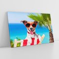 Obraz na płótnie 100x70 - Wakacyjny pies: Słoneczne przygody - pies, wakacje