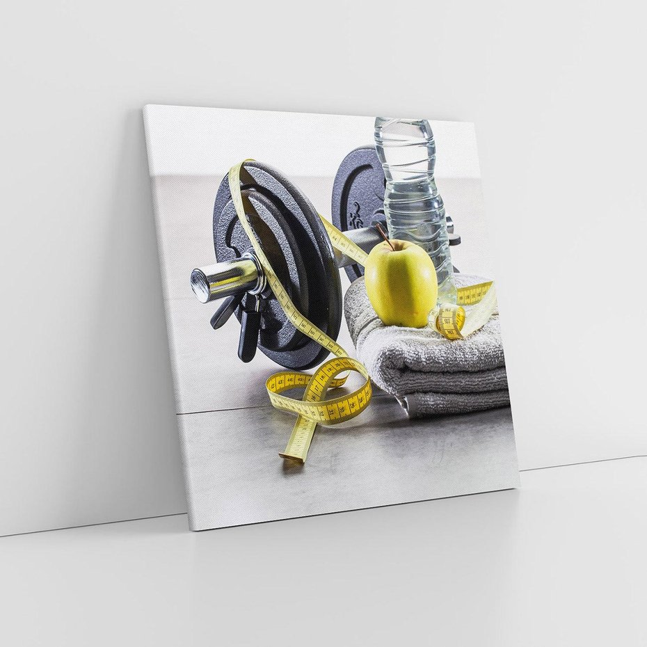 Obraz na płótnie 70x70 - Energiczna Fitnessowa Pasja - siłownia, fitness