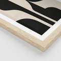 Plakat w ramie 40x50 - Abstrakcyjne Linie - boho plakat, rycina - rama drewno