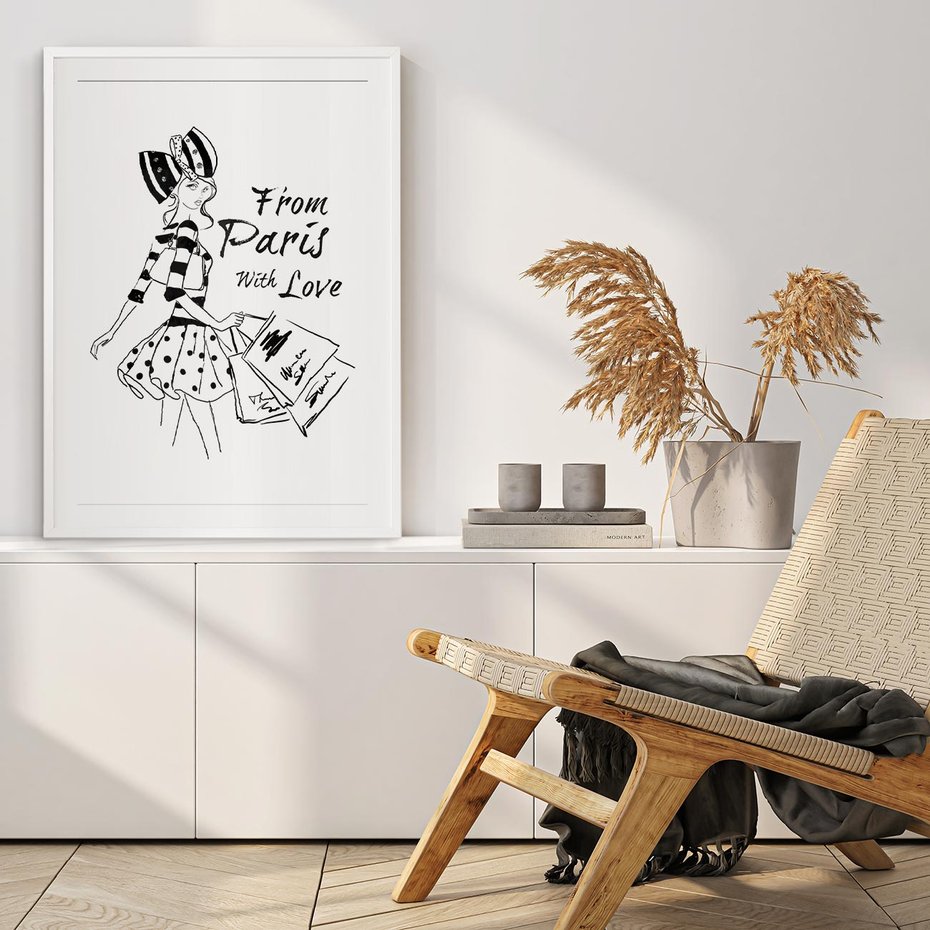 Plakat bez ramy 21x30 - Paryż - Miasto Romantycznej Grafiki - Paryż, Paris