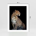 Plakat bez ramy 30x40 - Elegancja Jaguarowej Pantery - jaguar, pantera