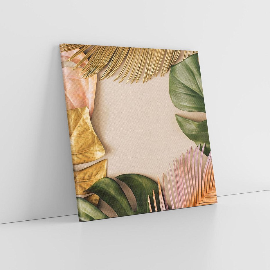 Obraz na płótnie 50x50 - Monstera Liście Kwiat - monstera, liście