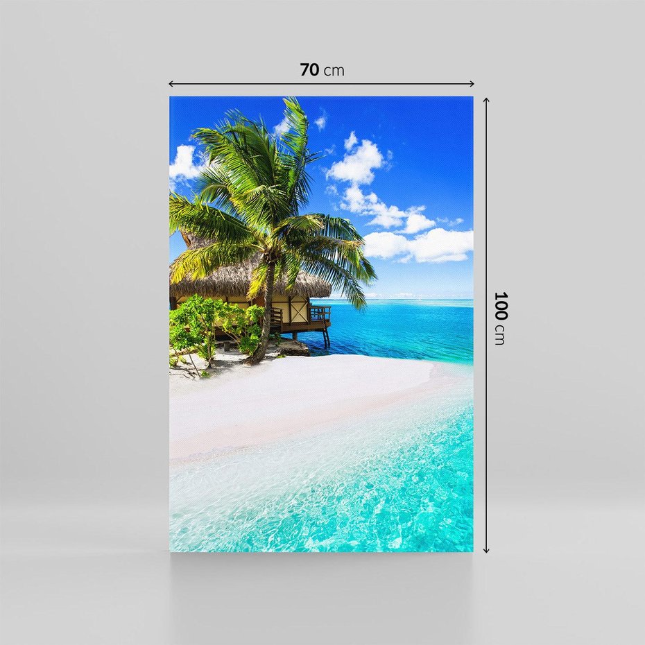 Obraz na płótnie 70x100 - Zaklęte palmy tropików - palmy, ocean