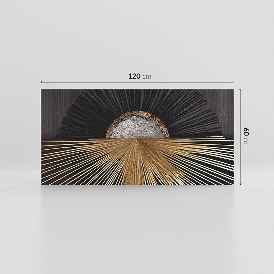 Obraz na płótnie 120x60 - Metaliczne Boho Abstrakcje - boho, słońce